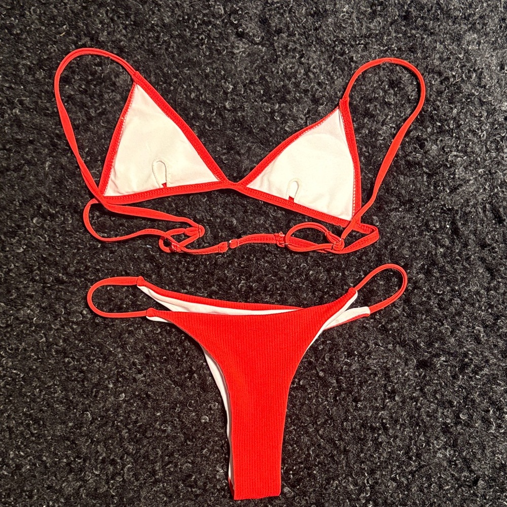 Red Triangle Bikini Set - Picture 2 of 2